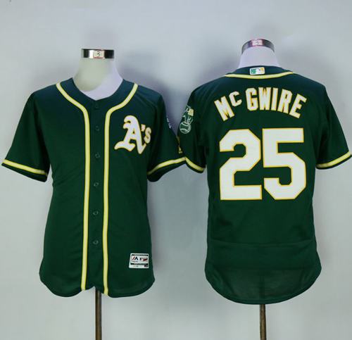 Athletics #25 Mark McGwire Green Flexbase Authentic Collection Stitched MLB Jersey